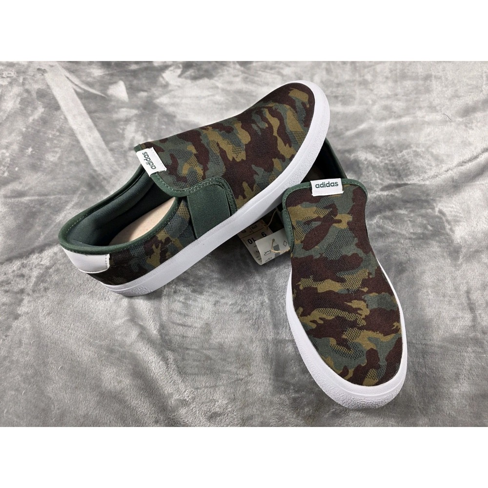 NEW Adidas Vulc Raid3r Camouflage Camo Slip On Casual Skate Shoes Men's US 9